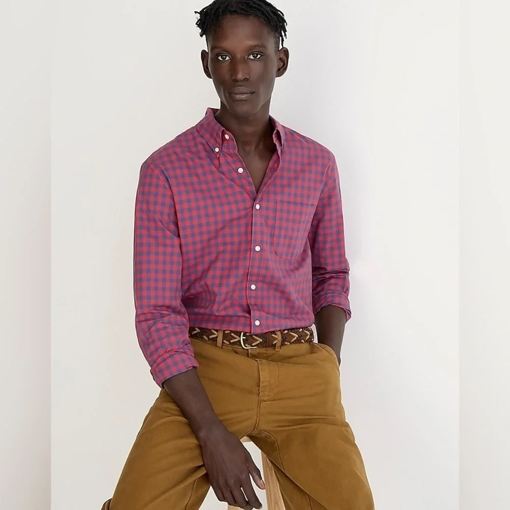 J Crew Secret Wash cotton poplin shirt item BJ705
